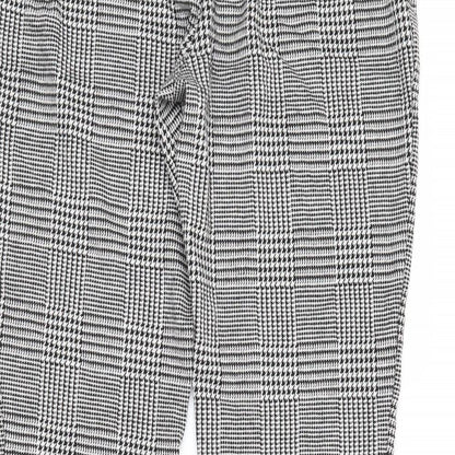 Studio Womens Green Houndstooth  Trousers  Size 12 L27 in