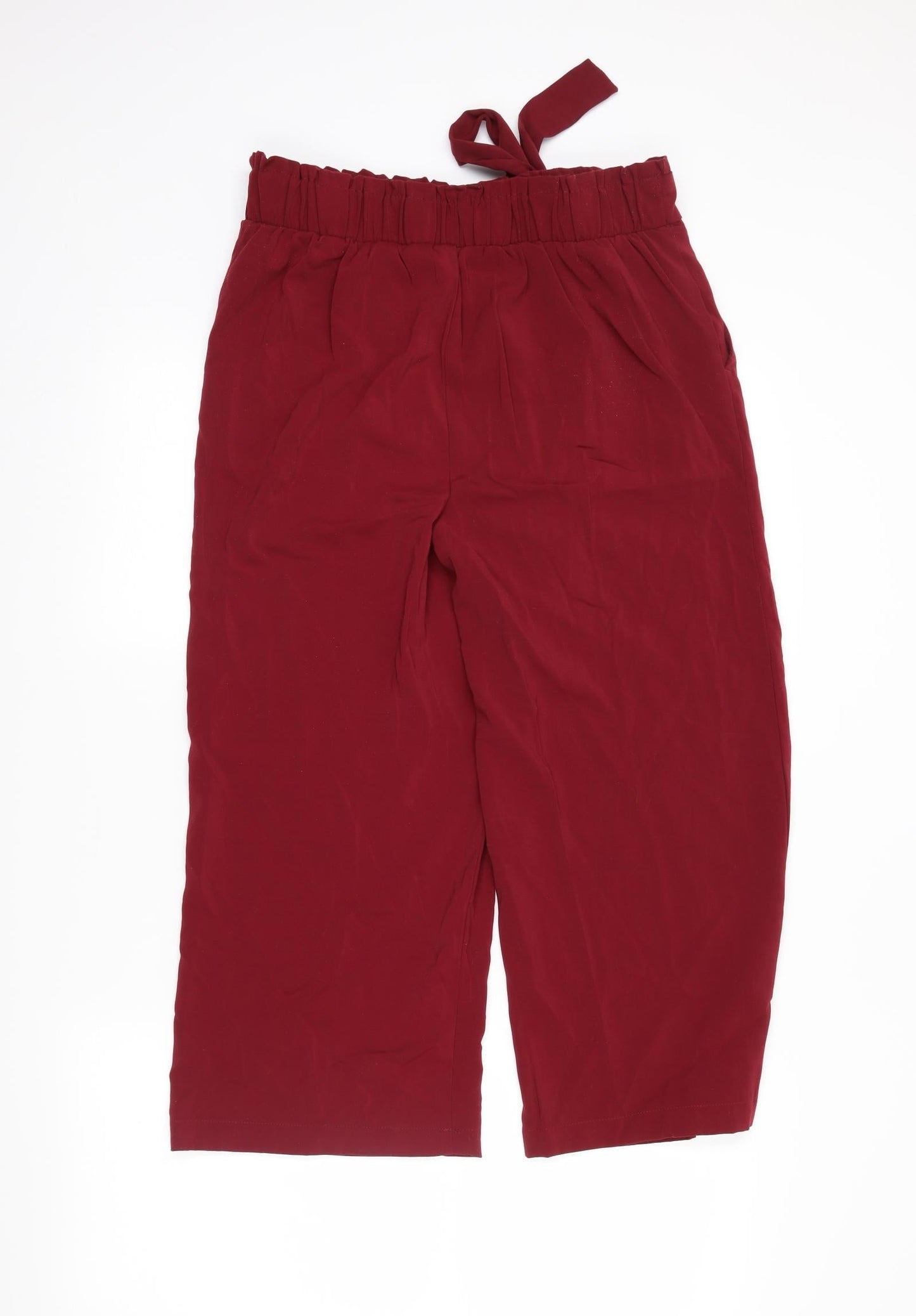 newlook Womens Red   Cropped Trousers Size 10 L22 in