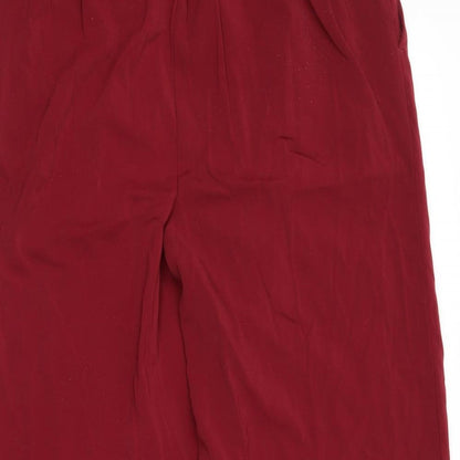 newlook Womens Red   Cropped Trousers Size 10 L22 in