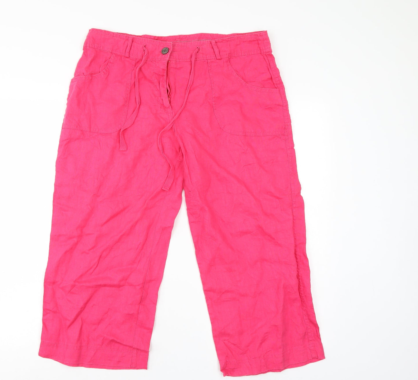 Womens UK Size 12 Denim & Co. Regular Fit Chino Pink Trousers