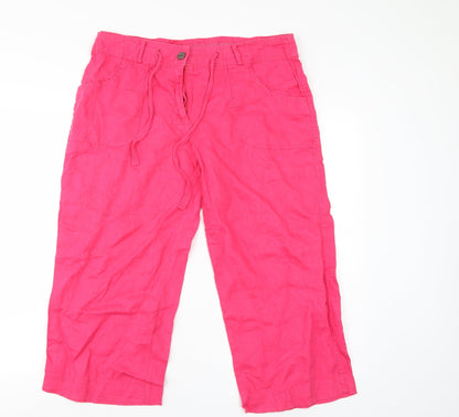 Womens UK Size 12 Denim & Co. Regular Fit Chino Pink Trousers