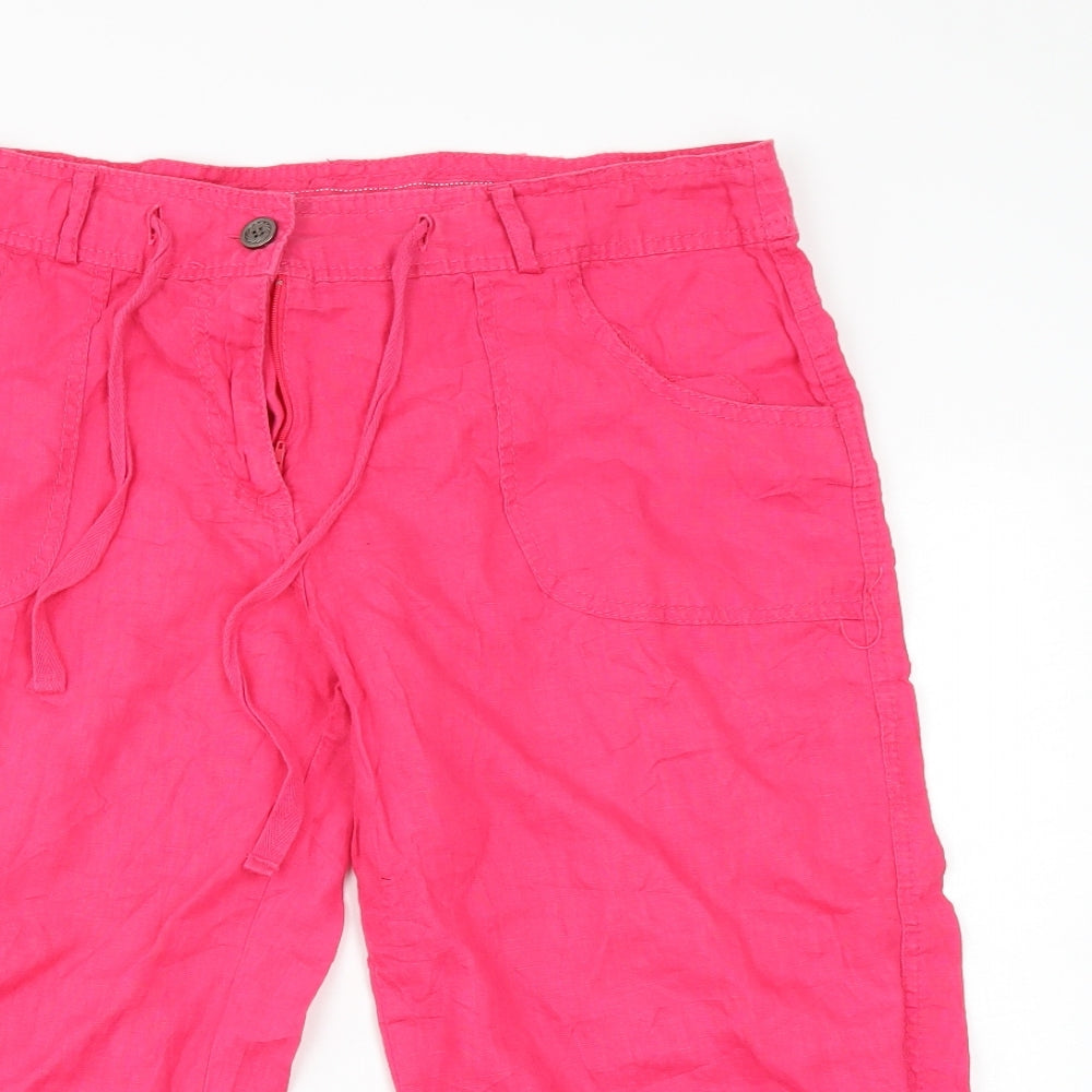 Womens UK Size 12 Denim & Co. Regular Fit Chino Pink Trousers