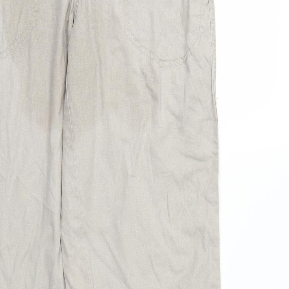George Womens Ivory   Cropped Trousers Size 10 L27 in