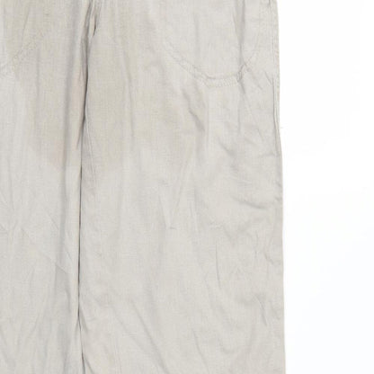 George Womens Ivory   Cropped Trousers Size 10 L27 in