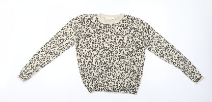 H&M Womens Multicoloured Animal Print  Pullover Jumper Size S