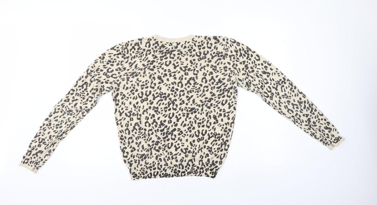 H&M Womens Multicoloured Animal Print  Pullover Jumper Size S