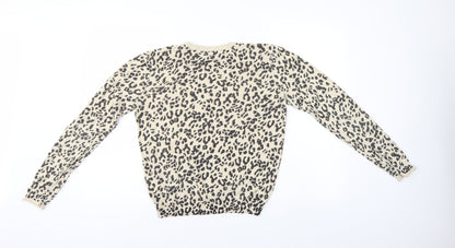 H&M Womens Multicoloured Animal Print  Pullover Jumper Size S