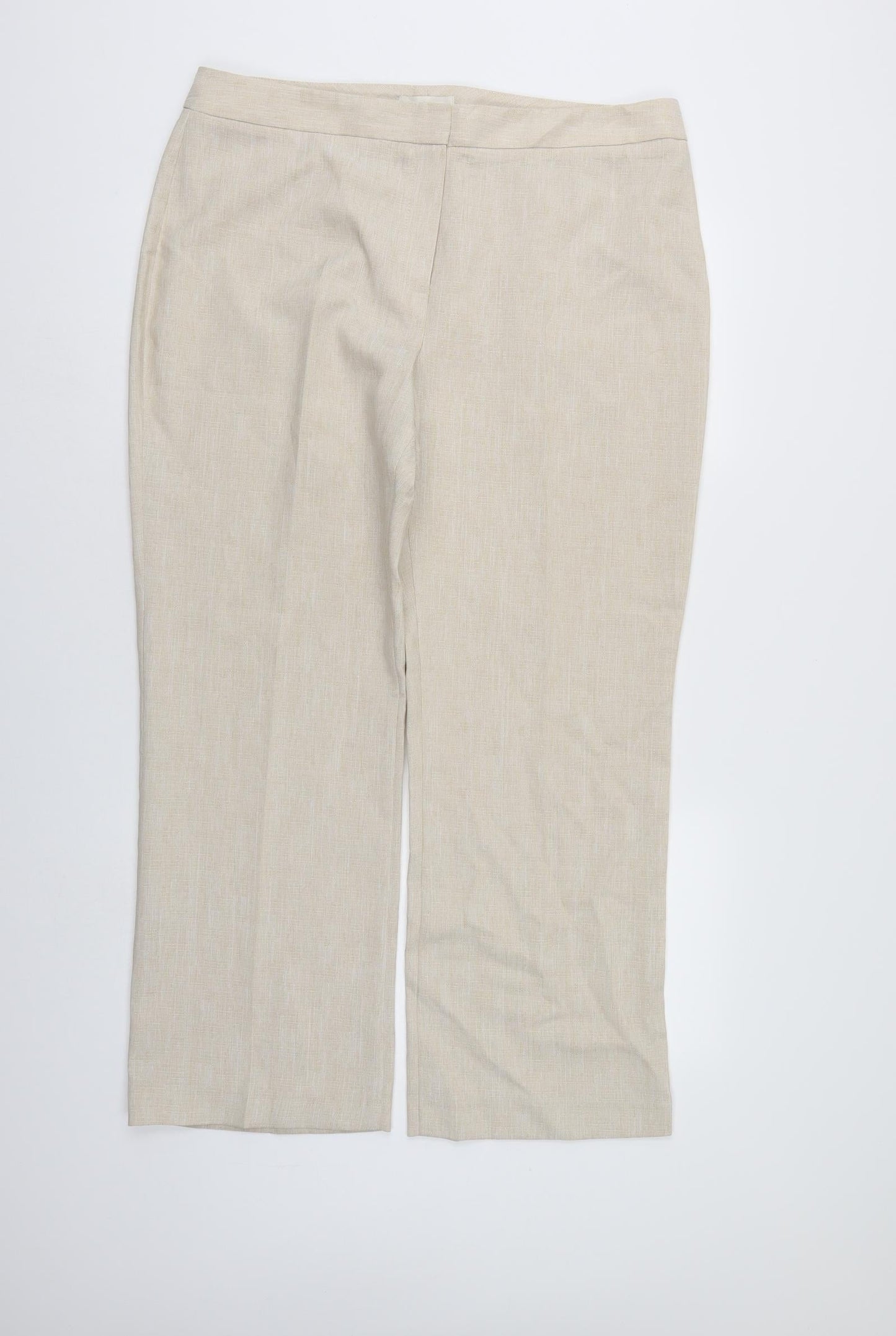 Marks & Spencer` Womens Ivory   Trousers  Size 18 L26 in