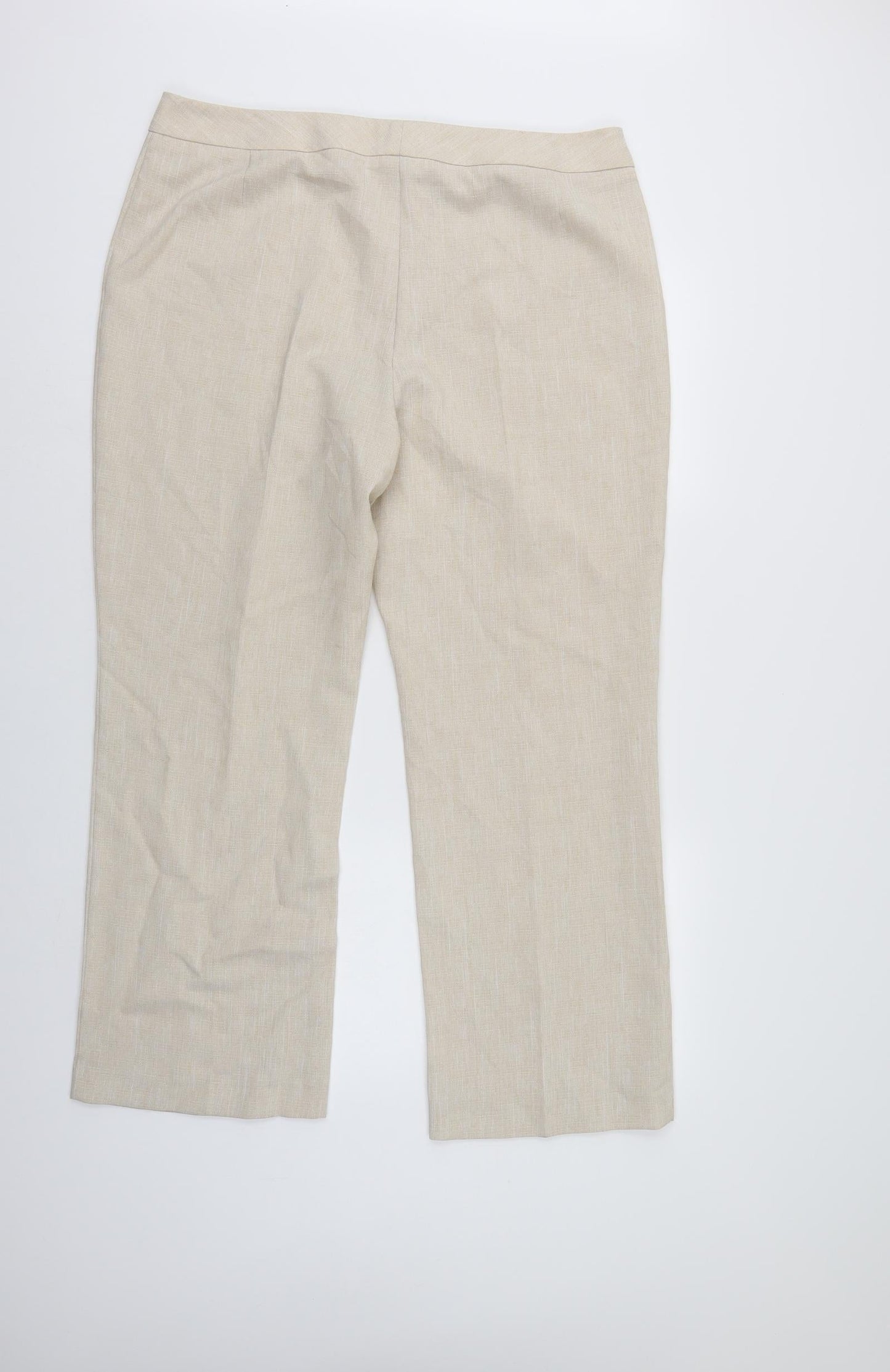 Marks & Spencer` Womens Ivory   Trousers  Size 18 L26 in