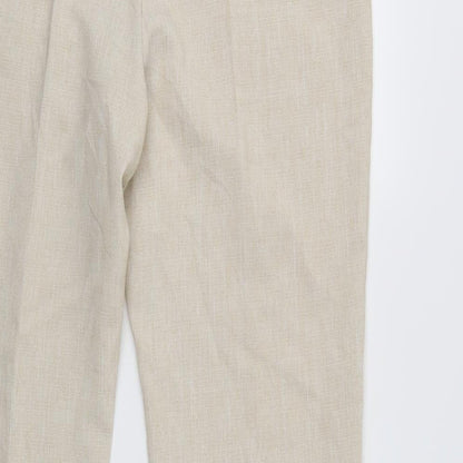 Marks & Spencer` Womens Ivory   Trousers  Size 18 L26 in