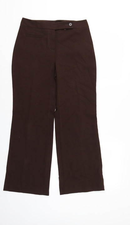 Womens UK Size 8 Marks and Spencer Regular Fit  Brown Trousers