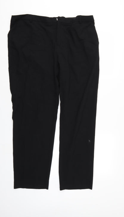 M&S Womens Black   Trousers  Size 10 L27 in