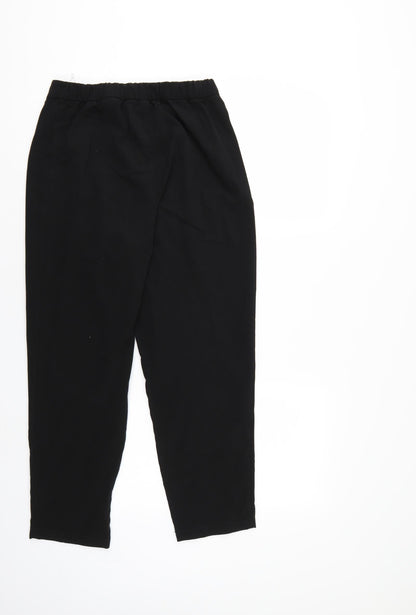 Womens UK Size 6 Divided Regular Fit Cropped Black Trousers