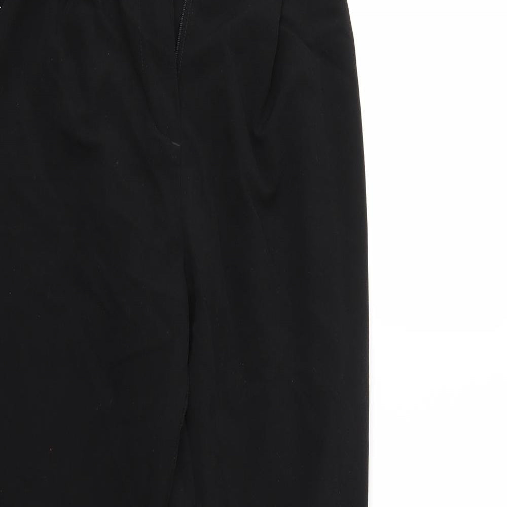 Womens UK Size 6 Divided Regular Fit Cropped Black Trousers