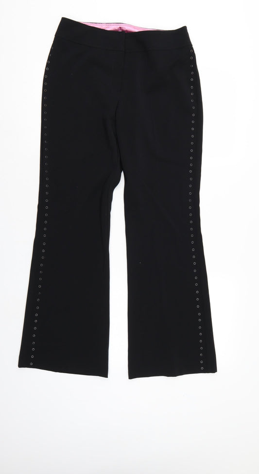 Womens UK Size 10 Dorothy Perkins Regular Fit  Black Trousers