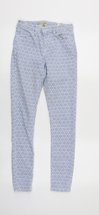 Top Shop Mens Blue Geometric  Sweatpants Trousers Size 26 L32 in - Elastic Waist