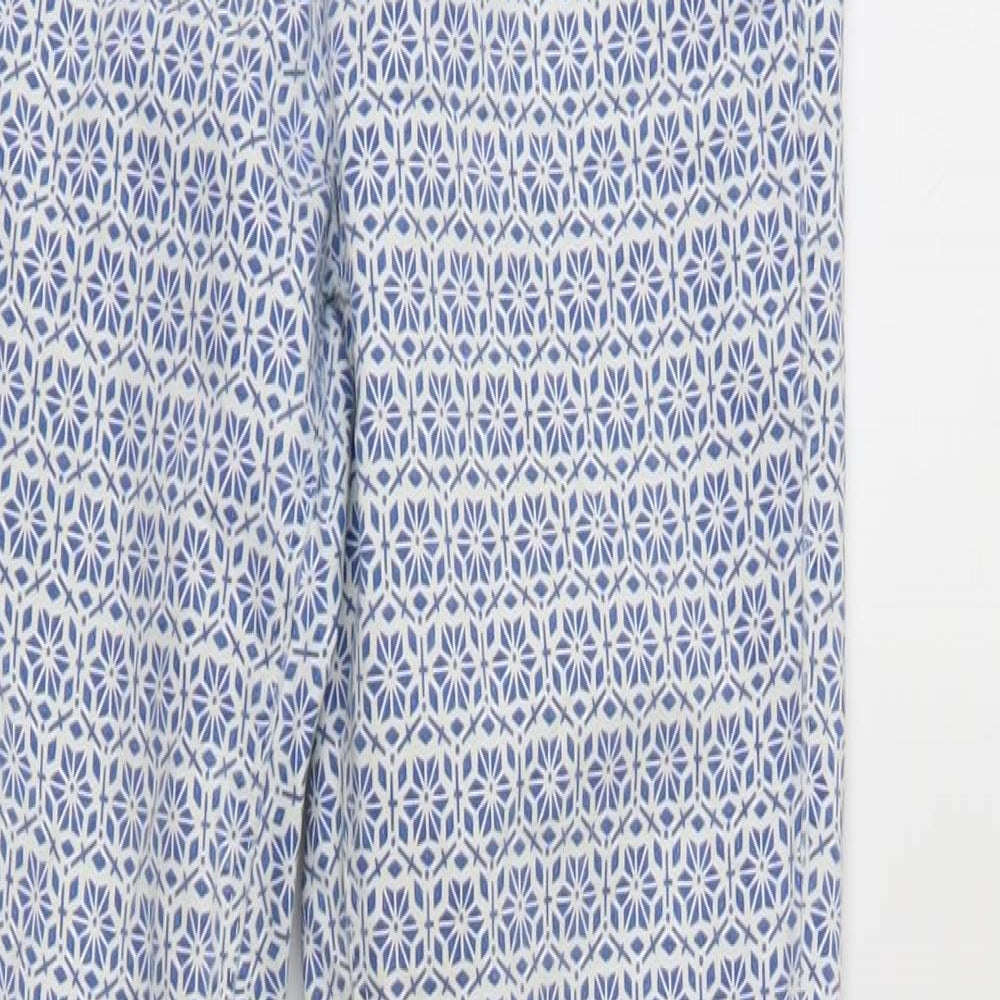 Top Shop Mens Blue Geometric  Sweatpants Trousers Size 26 L32 in - Elastic Waist