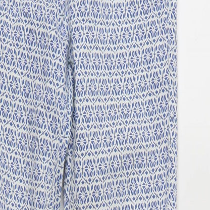 Top Shop Mens Blue Geometric  Sweatpants Trousers Size 26 L32 in - Elastic Waist