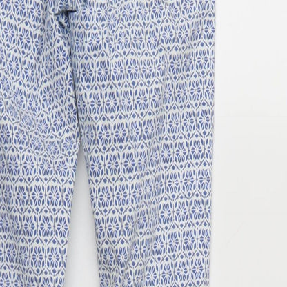 Top Shop Mens Blue Geometric  Sweatpants Trousers Size 26 L32 in - Elastic Waist