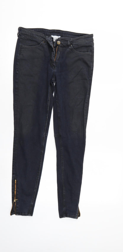 Womens UK Size 10 H&M Regular Fit Tapered Black Jeans