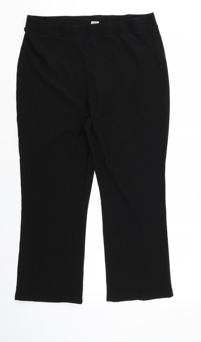 Womens UK Size 18 Papaya Regular Fit  Black Trousers