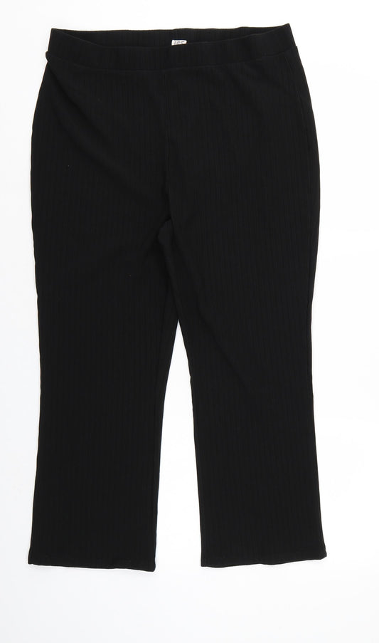 Womens UK Size 18 Papaya Regular Fit  Black Trousers