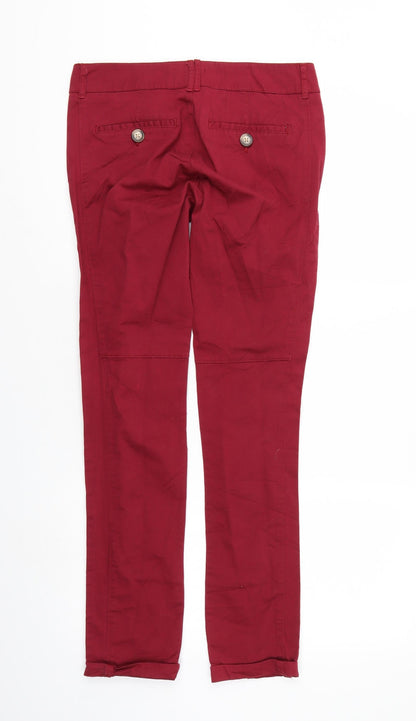 Womens UK Size 10 Papaya Regular Fit Straight Red Jeans