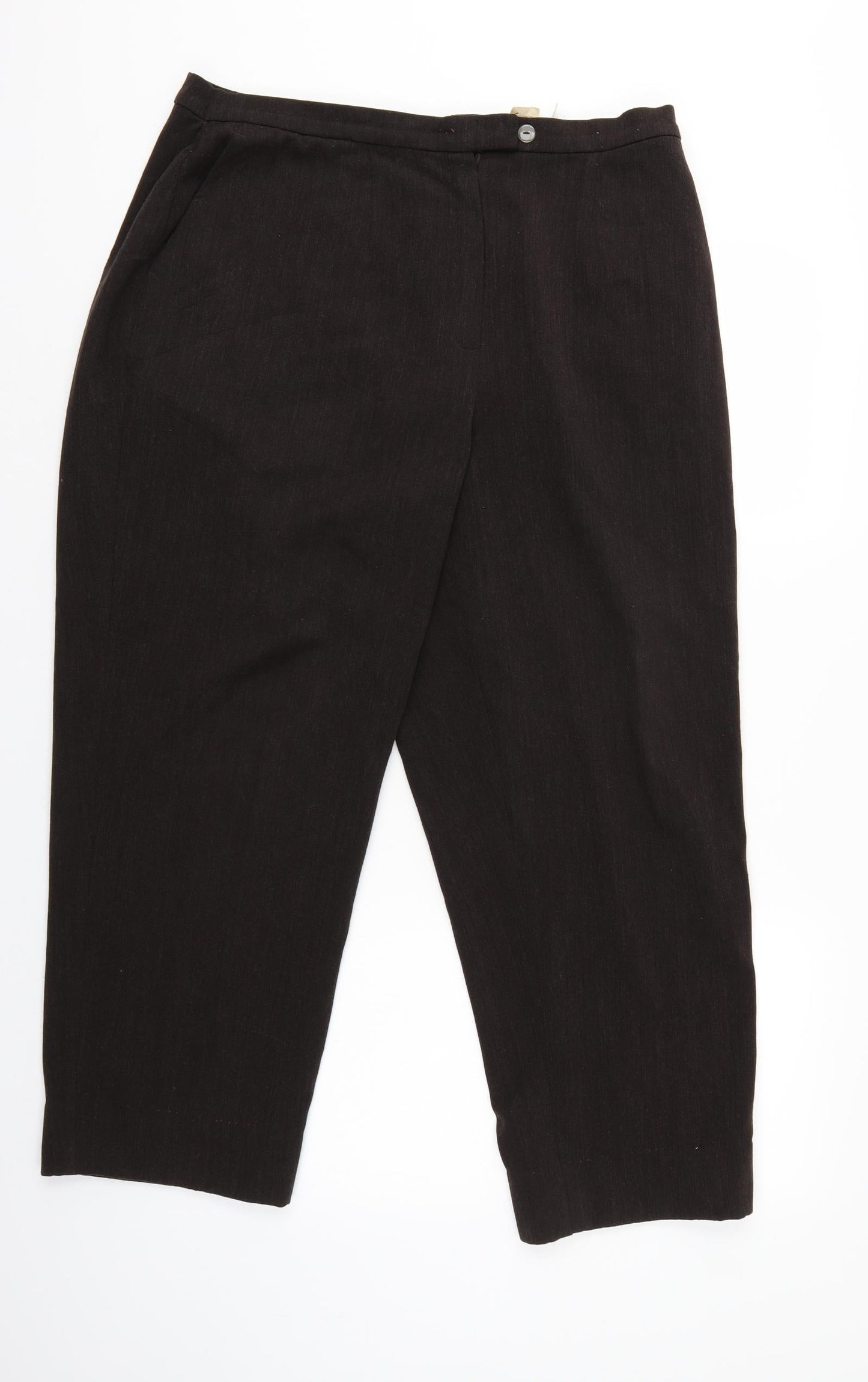 Womens UK Size 20 C&A Regular Fit  Brown Trousers