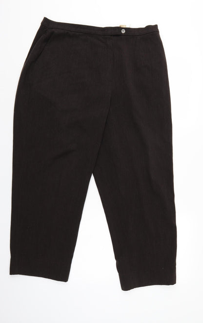 Womens UK Size 20 C&A Regular Fit  Brown Trousers