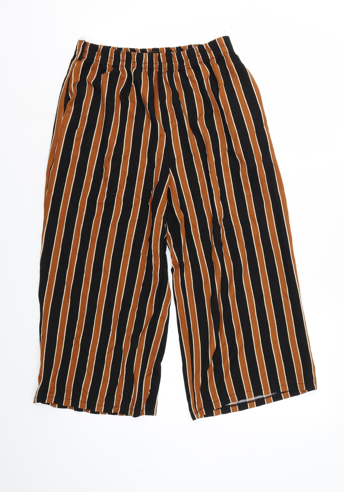 AIDI Womens Multicoloured Striped  Cropped Trousers Size M L20 in