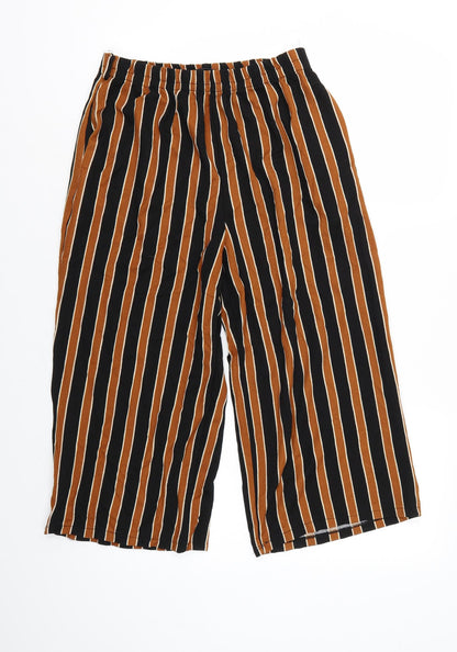 AIDI Womens Multicoloured Striped  Cropped Trousers Size M L20 in
