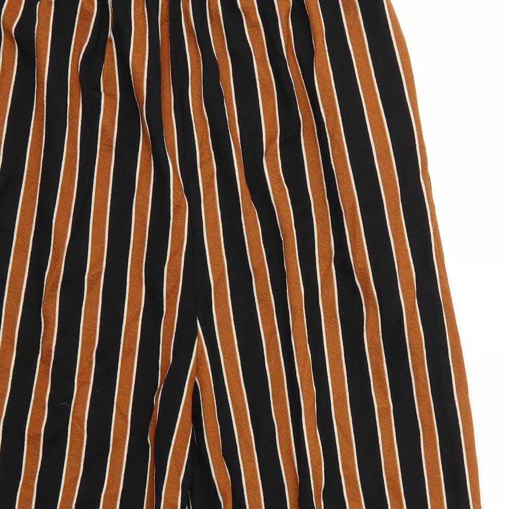 AIDI Womens Multicoloured Striped  Cropped Trousers Size M L20 in