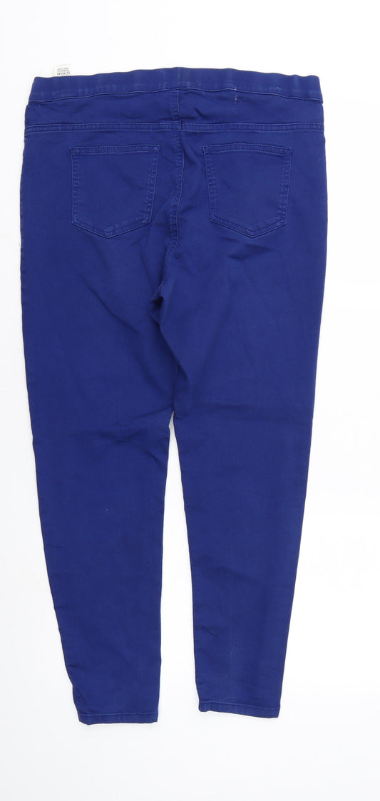 M&S Womens Blue   Jegging Trousers Size 16 L24 in