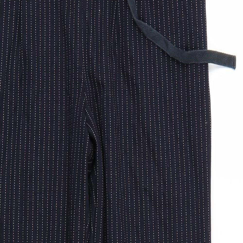 TU Womens Black Striped  Trousers  Size 12 L27 in