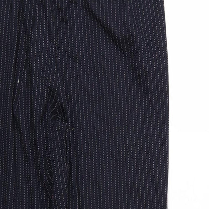 TU Womens Black Striped  Trousers  Size 12 L27 in