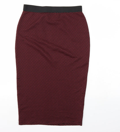 Sparkle & Fade Womens Red Polka Dot  A-Line Skirt Size M  - Elastic Waist