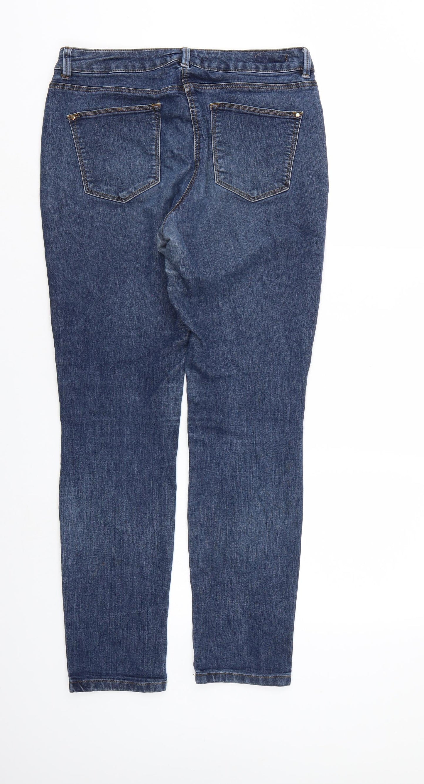 bLUE 73 Womens Blue  Denim Straight Jeans Size 12 L29 in