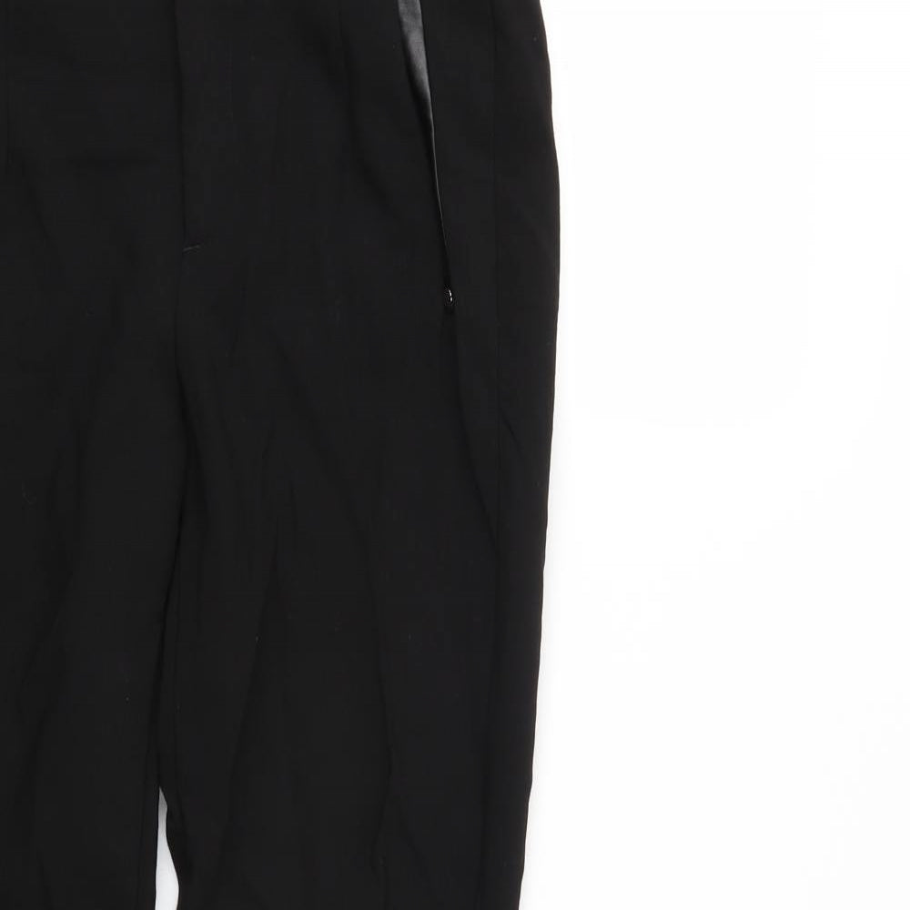 Womens UK Size XS Zara Regular Fit  Black Trousers