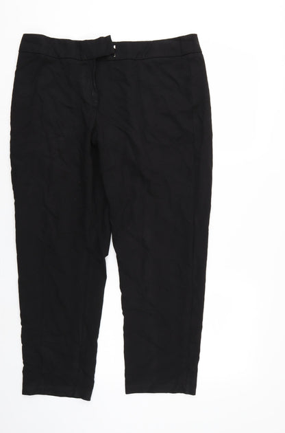 George Womens Black   Trousers  Size 16 L26 in