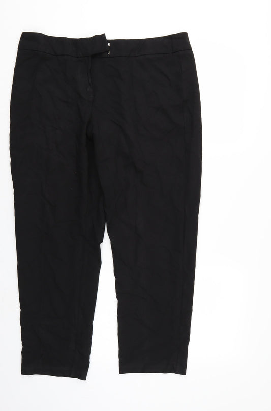 George Womens Black   Trousers  Size 16 L26 in