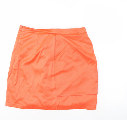 Missguided Womens Orange   A-Line Skirt Size 10