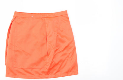 Missguided Womens Orange   A-Line Skirt Size 10