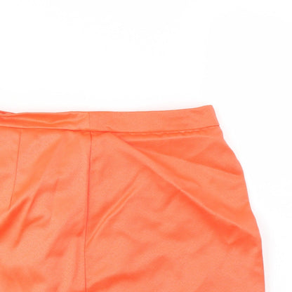 Missguided Womens Orange   A-Line Skirt Size 10