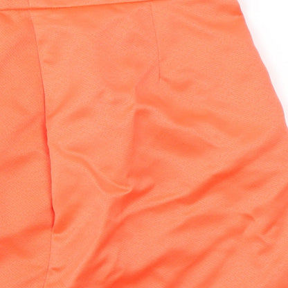 Missguided Womens Orange   A-Line Skirt Size 10