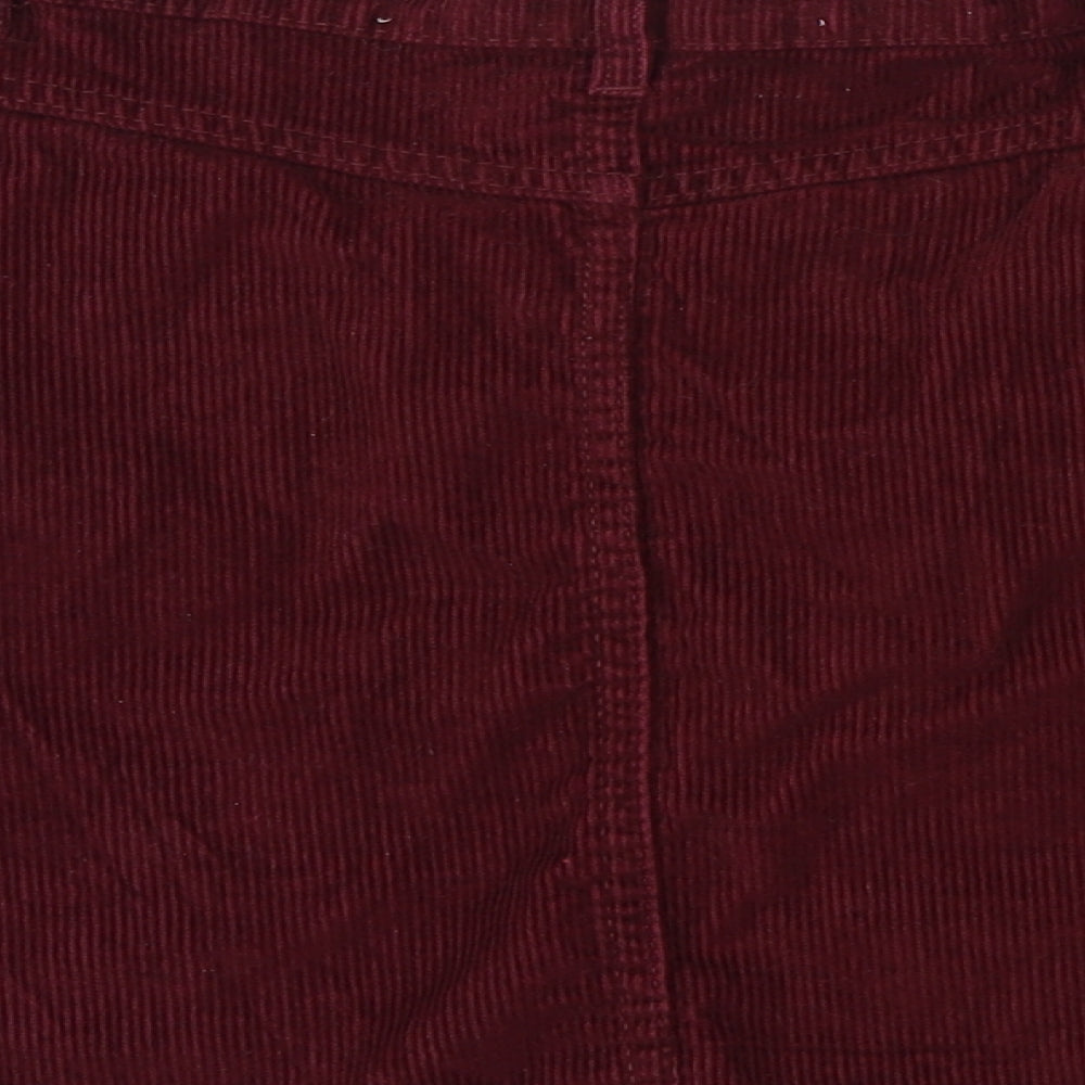 Denim & Co. Womens Purple  Corduroy A-Line Skirt Size 6