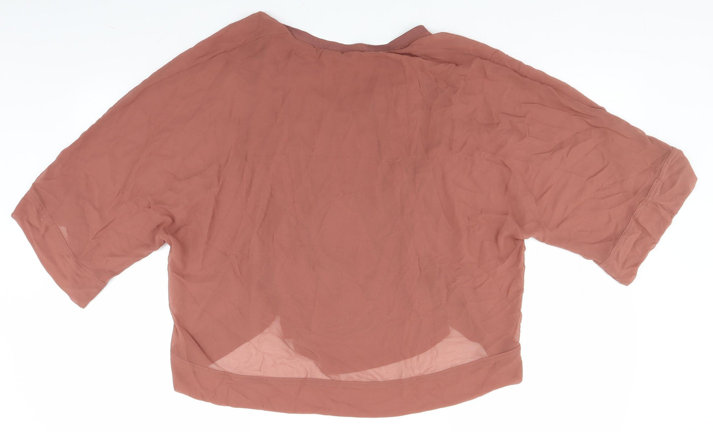 Womens UK Size S Zara Red Basic Blouse
