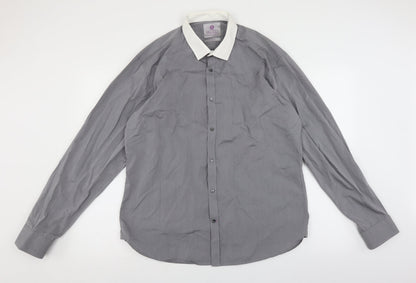 Skopes Mens Grey    Dress Shirt Size 17