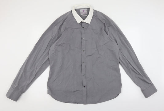 Skopes Mens Grey    Dress Shirt Size 17