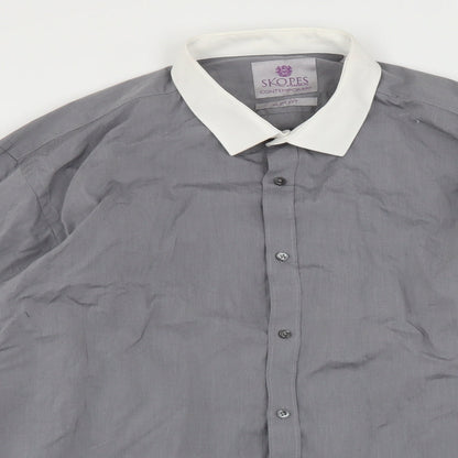 Skopes Mens Grey    Dress Shirt Size 17