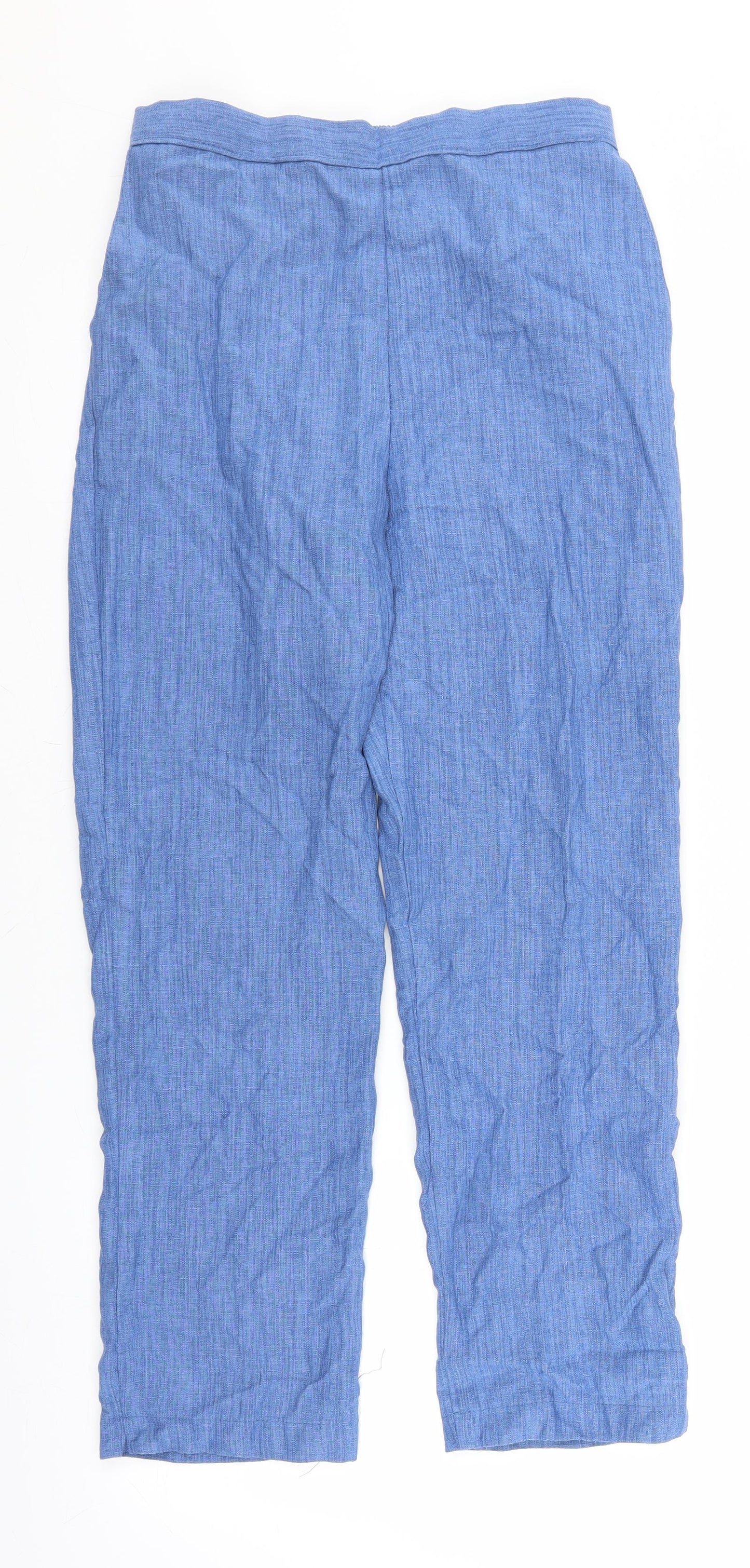 Womens UK Size 10 Preworn Regular Fit  Blue Trousers